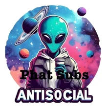 Sublimation Print Antisocial Alien Ready To Press Heat Transfer