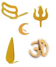 Forehead Tilak Teeka Stamp Tika Applicator Tools Puja Tilak Stamps Pack of 5