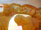 Indiana Glass Lily Pons Amber Carnival Sculpted Leaves Pickle/Relish Dish — photo 6