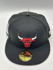 Chicago Bulls New Era Fitted Hat 7 1/8 Pop Sweat 59Fifty Cap 6X Finals Champions