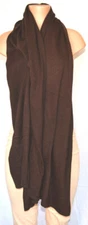 Dream Sackcks Silk/Cashmere Brown Large Knitted Rectangular Shaw/Wrap With Bag
