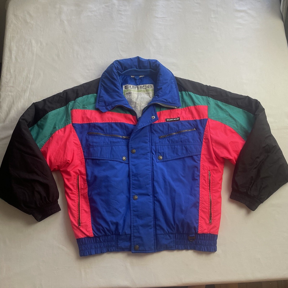 Vintage Sun Ice Jacket Adult L Color Block Snow Ski Lined