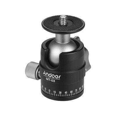 Andoer Mini Ball Head 360° Panoramic for DSLR  Camera Tripod Monopd 5KG S7N6