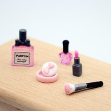 5PC 1:12 Scale Dolls House Miniatures Mini Cosmetic Lipstick Perfume Accessory