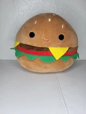 Squishmallows Carl the Cheeseburger 7" Plush Food Soft Stuffed Burger Charm Toy