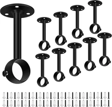 Ceiling Curtain Rod Brackets, Heavy Duty 1 1/4 Inch Ceiling Rod Holder Hangers, 