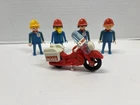 1974 Vintage Playmobil People Figures, Motorcycle, Firefighters Great Condition!