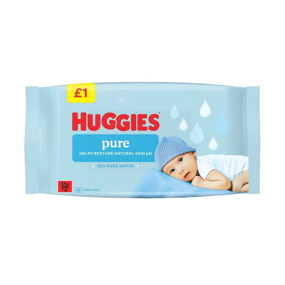 Huggies® Pure Baby Wipes PMP - 10 Pack (56 Wipes/Pack, 336 Wipes Total)
Opens in a new window or tab