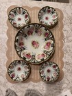 Antique Nippon HandPainted Gold & Cobalt Porcelain Moriage Large bowl & 4 Small — photo 8