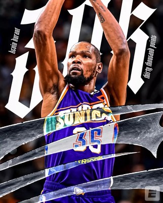 Kevin Durant 30,000 Points Collage Thunder Warriors Suns Nets 8x10