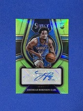 2021-22 Select Jeremiah Robinson-Earl Neon Green Prizm Auto /99 Autograph Rc GG
