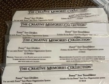 4 packs Creative Memories Power Sort Dividers for photo box, white, 2004, new