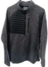 NRA Fleece Jacket Mens XL Gray 1/4 Zip Shooting Hunting Hunter Pullover Sweater 