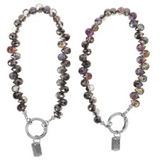 2 Pcs Phone Charm Strap Bracelet Beaded Mobile Charms Lanyard Wrist
