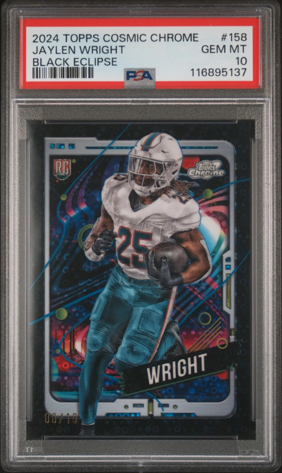 Jaylen Wright Topps Cosmic Chrome #158 Black Eclipse