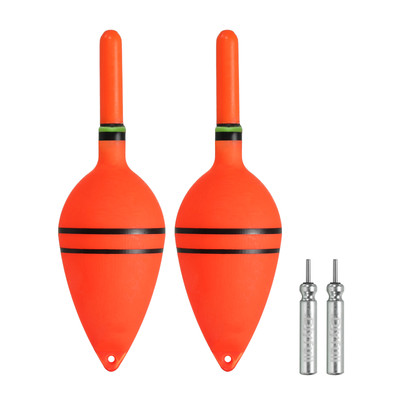 2pcs 0.7oz Lighted Fishing Slip Bobbers Light in Red Fishing Float with Battery