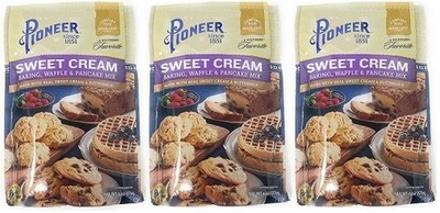 Pioneer Brand Sweet Cream Baking, Waffle & Pancake Mix 3 Pack