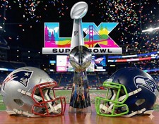 Super Bowl LX Patriots vs Seahawks Vince Lombardi Trophy Photo Reprint