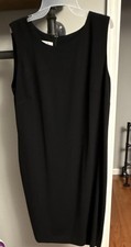 Leslie Fay Black LBD Sheath Dress Little black Dress Knee Length Size 16