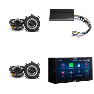 Alpine iLX-W670-S Digital Multimedia Receiver & 2 Pairs Alpine S2-S40 Type S ...