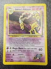 Sabrina's Alakazam 16/132 Holo Rare Pokémon Card Gym Challenge Set