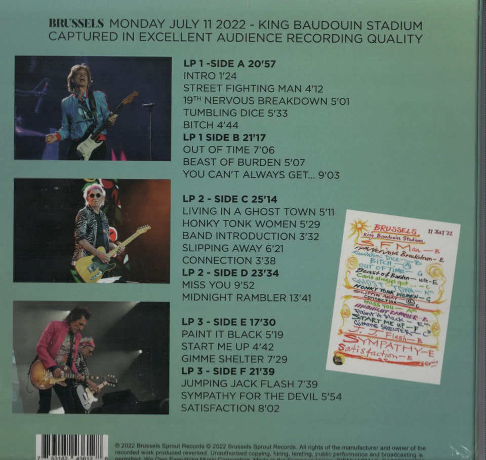 THE ROLLING STONES - Brussels / Monday 11.July + Box mit 3 LP`s / still sealed - Bild 2 von 2