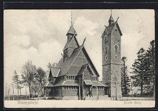 Brückenberg, Blick zur Kirche Wang, Ansichtskarte 
