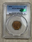 1874 Indian Head Cent MS 64 RB PCGS CAC Penny Uncirculated 1c Coin Lot of Red