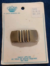 Vintage NOS Crown Originals Belt Buckle No Sew No Tools Interchangeable Clip On 