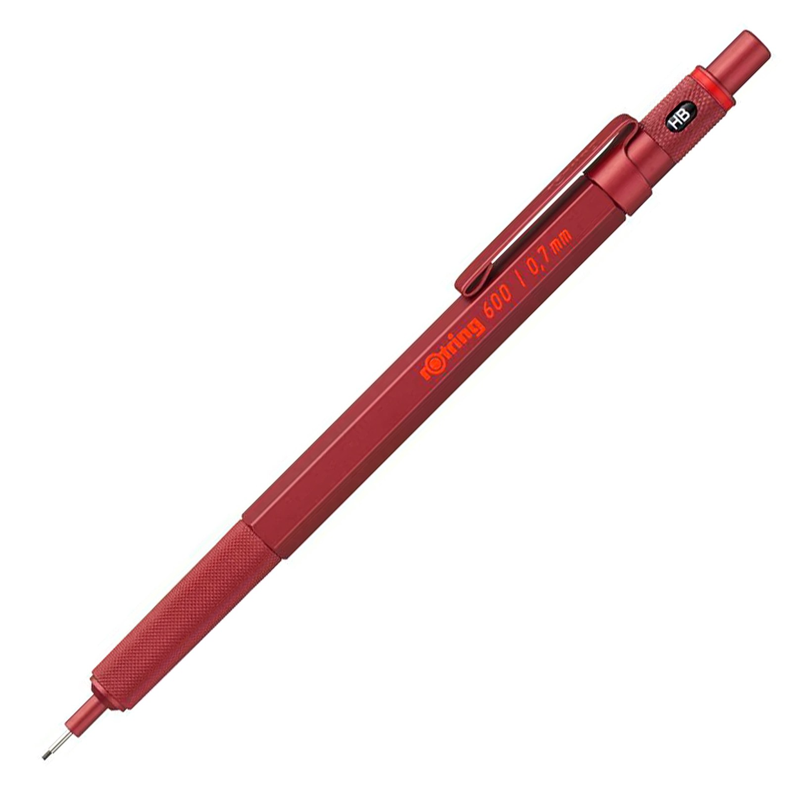 Механический карандаш rOtring 600, 0,7 мм, Красный, с цельнометаллическим корпусом, Метательный карандаш   