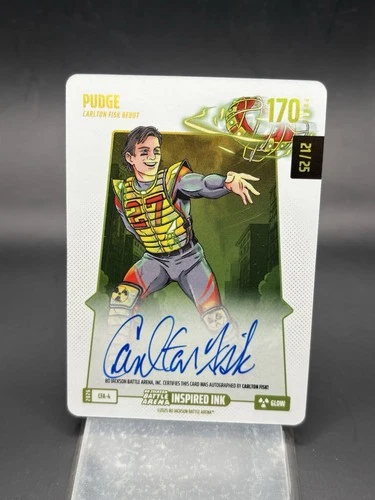 Bo Jackson Battle Arena Pudge Carlton Fisk Inspired Ink Glow Auto /25