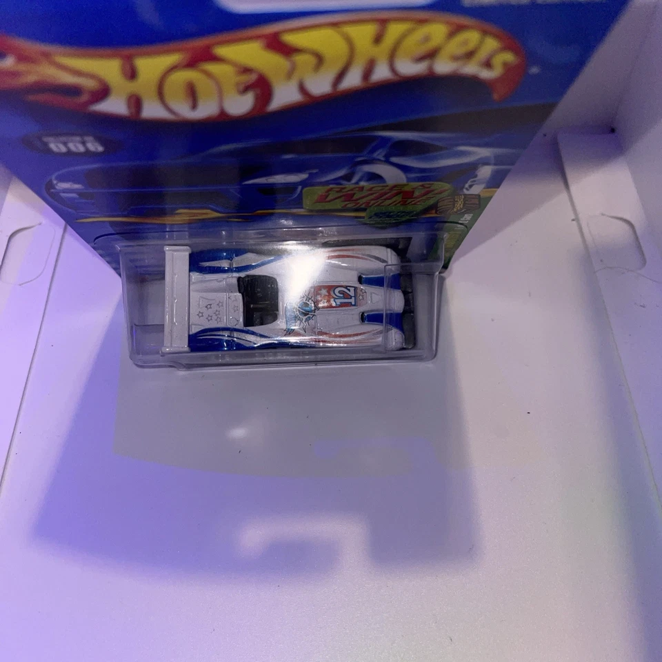 Hot Wheels 2002 Treasure Hunt Panoz LMP-1 Roadster S #6 Of 12 RRs White & Blue - Image 3 of 4