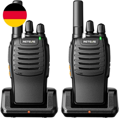 Retevis H777 Walkie Talkie, Funkgerät Set PMR, Funkgeräte Lizenzfrei, Typ C Und