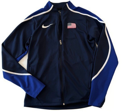 Nike Pro Team Elite USA Jacket Olympic Podium Full Zip Track & Field Mens Large