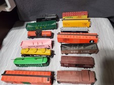  14 Toy HO Train Cars Caboose Advertising AHM Trains Tracks Boxes LOT mix