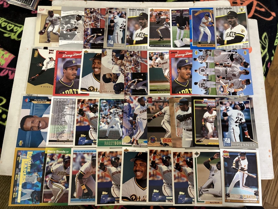 Lote de cartões de beisebol (410) Barry Bonds inserções base coleção piratas gigantes - Imagem 2 de 4
