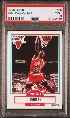 1990 Fleer Basketball Card #26 MICHAEL JORDAN - PSA 9 MINT