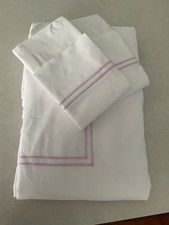 Copripiumino King SFERRA GRANDE HOTEL e 2 federe - bordo bianco/rosa fucsia