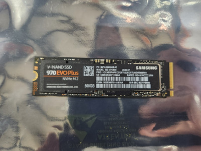 Samsung 970 EVO Plus 500GB M.2 NVMe Gen 3.0 x 4 V-Nand SSD MZ-V7S500 100% HEALTH