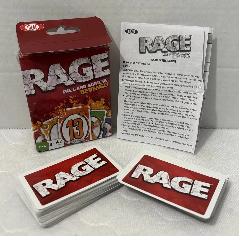 RAGE Card Game Of Revenge IDEAL 2013 Family Game Trick Taking Complete 110 Cards - Image 2 of 4