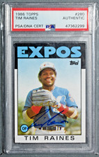 1986 Topps #280 Tim Raines Auto PSA Authentic