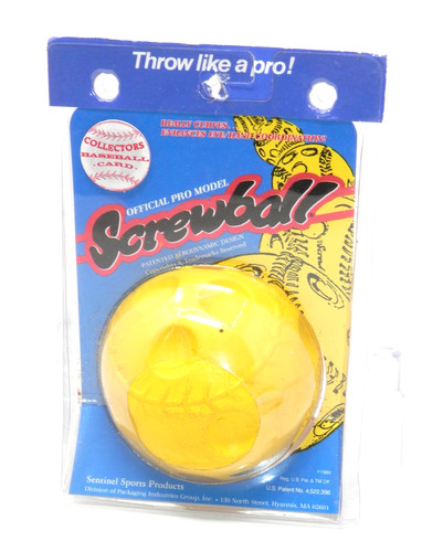 Vintage Screwball Foam Baseball • Really Curves Aerodynamic 1989 Dimples Ball