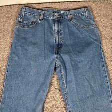 Vintage Levi's 505 Mens Jeans Regular Fit Straight Leg Blue Fits 34x30 USA