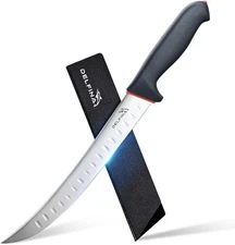 Cuchillo 10" De Chef Carnicero Cimitarra Profesional Acero Inoxidable Para Carne