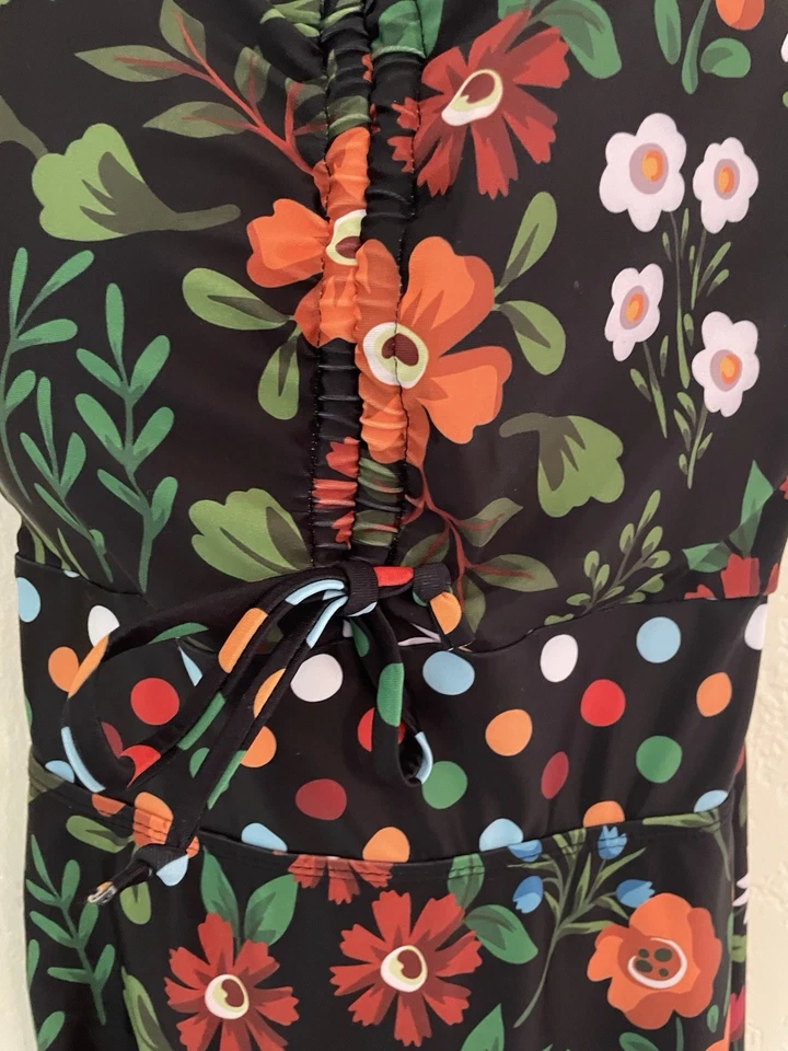 Traje de baño Tankini fluido de 2 piezas para mujer con sujetador corto para niño talla 1XL incorporado nuevo Foto 2 de 4