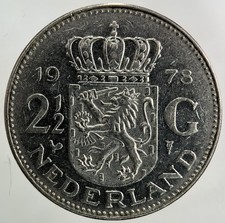 1978 Netherlands 2 1/2 Gulden Coin | Collectable Grade