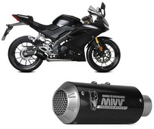 Komplette Auspuffanlage MIVV MK3 Karbon für YAMAHA YZF R125 2019 > 2024