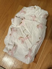 Pottery Barn Kids Crib Sheet Mila Metallic Unicorn Blush EXCELLENT CONDITION