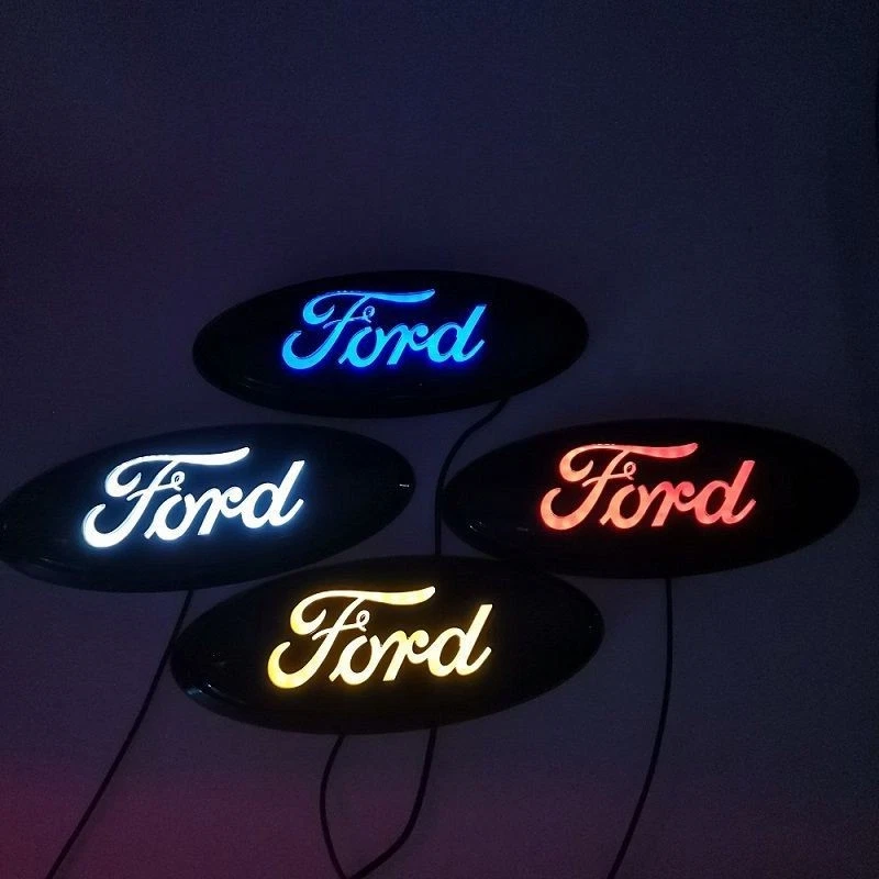 Insignia emblema rejilla luz LED multicolor de 9 pulgadas para Ford Ranger Edge Explorer Foto 3 de 4