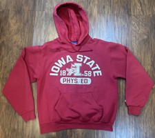 Vintage 80s Champion Iowa State College Phys Ed Sweatshirt Hoodie Size M